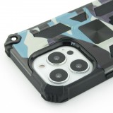 Coque iPhone 13 Pro - Armor Camo - Bleu gris