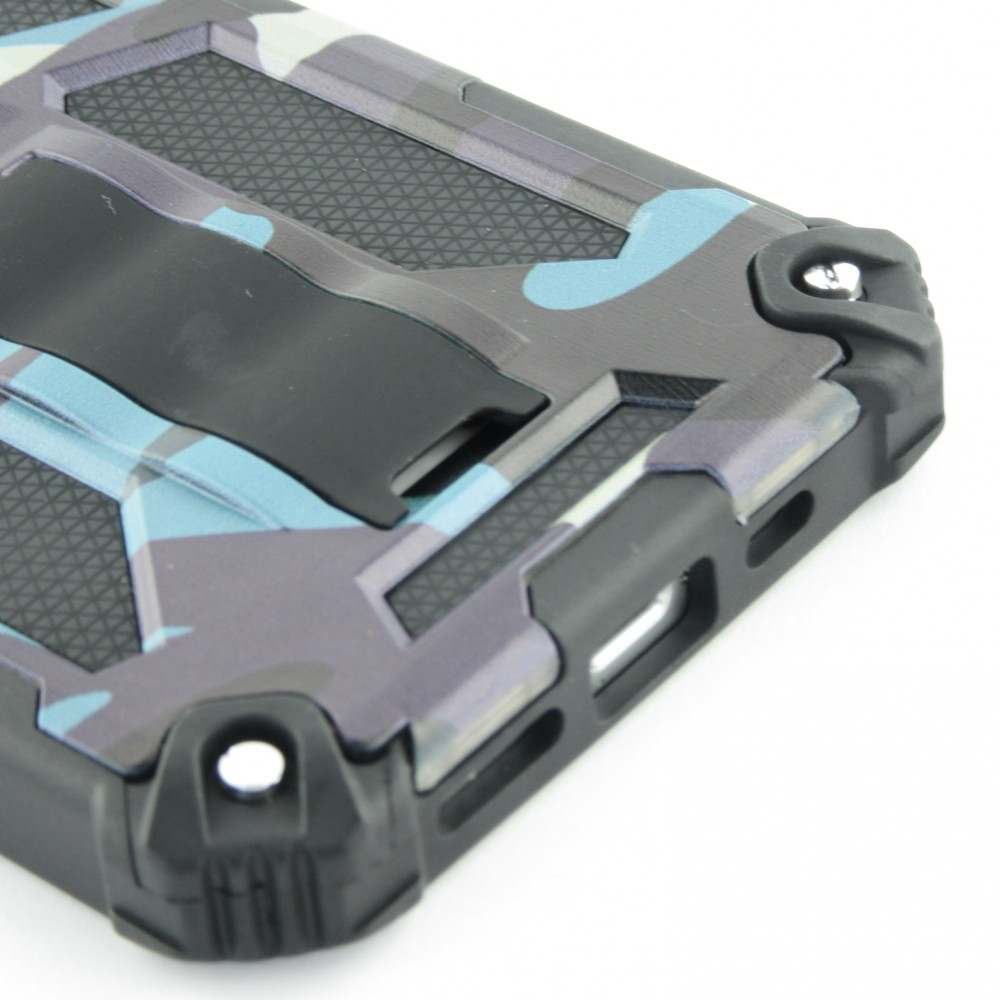 Coque iPhone 13 Pro - Armor Camo - Bleu gris