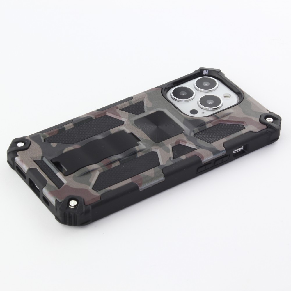 Coque iPhone 13 Pro - Armor Camo - Brun