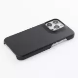 iPhone 13 Pro Max Case Hülle - Basic-Leder - Schwarz