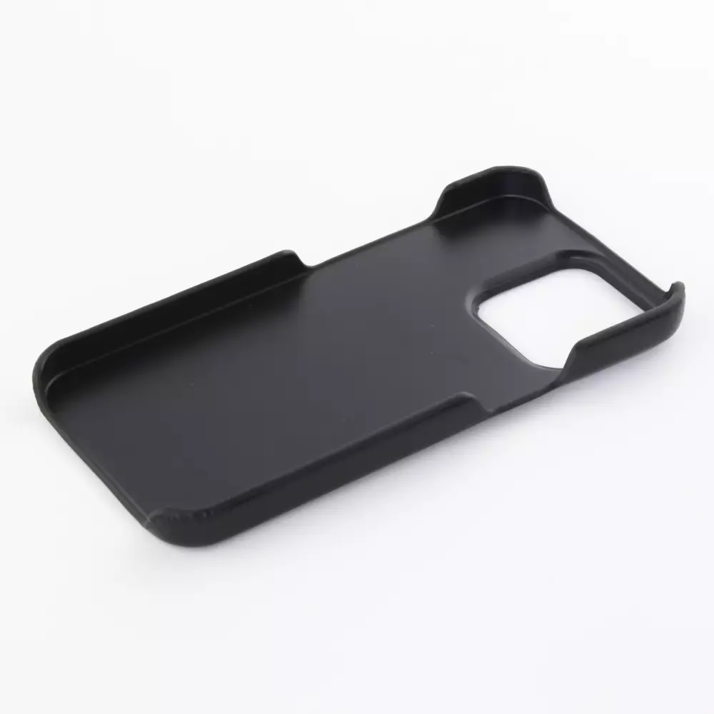 iPhone 13 Pro Max Case Hülle - Basic-Leder - Schwarz