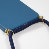 Coque iPhone 14 Pro - Bio Eco-Friendly nature avec cordon collier - Bleu