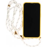 Coque iPhone 14 Pro - Bio Eco-Friendly nature avec cordon collier jaune