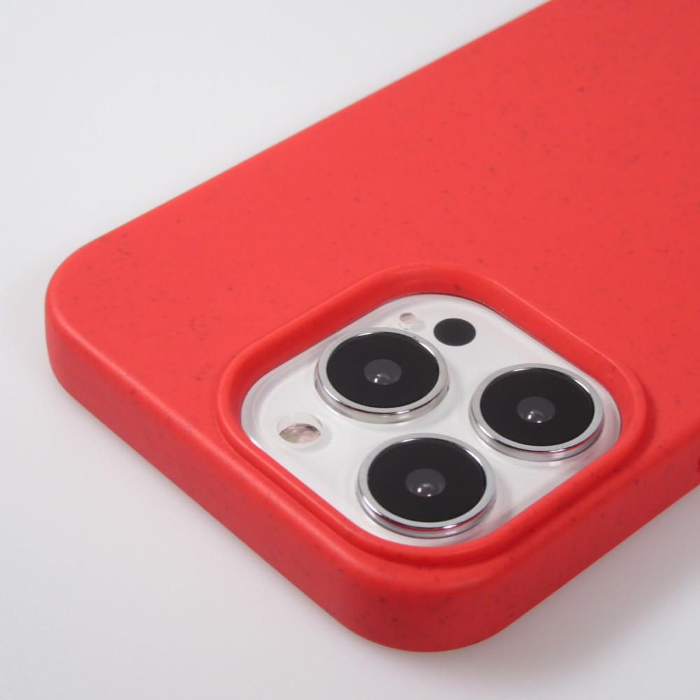 iPhone 16 Pro Case Hülle - Bio Eco-Friendly Vegan mit Handykette Necklace - Rot