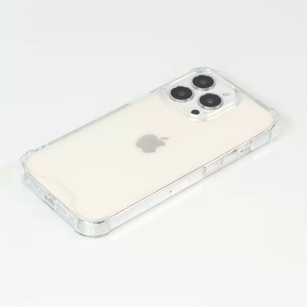 iPhone 16 Pro Case Hülle - Bumper Glass TPU Anti-Schock mit Acryl - Transparent