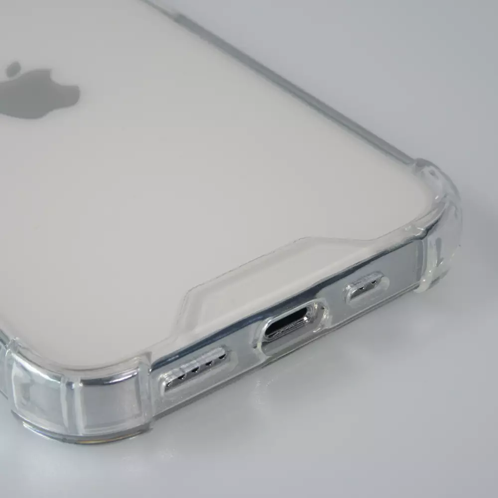 iPhone 16 Pro Case Hülle - Bumper Glass TPU Anti-Schock mit Acryl - Transparent
