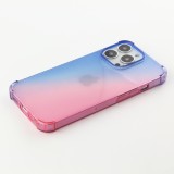Coque iPhone 14 Pro - Bumper Rainbow Silicone anti-choc avec bords protégés -  bleu - Rose