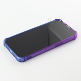 iPhone 15 Pro Max Case Hülle - Gummi Bumper Rainbow mit extra Schutz für Ecken Antischock - violett blau