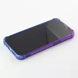 iPhone 14 Pro Case Hülle - Gummi Bumper Rainbow mit extra Schutz für Ecken Antischock - violett blau