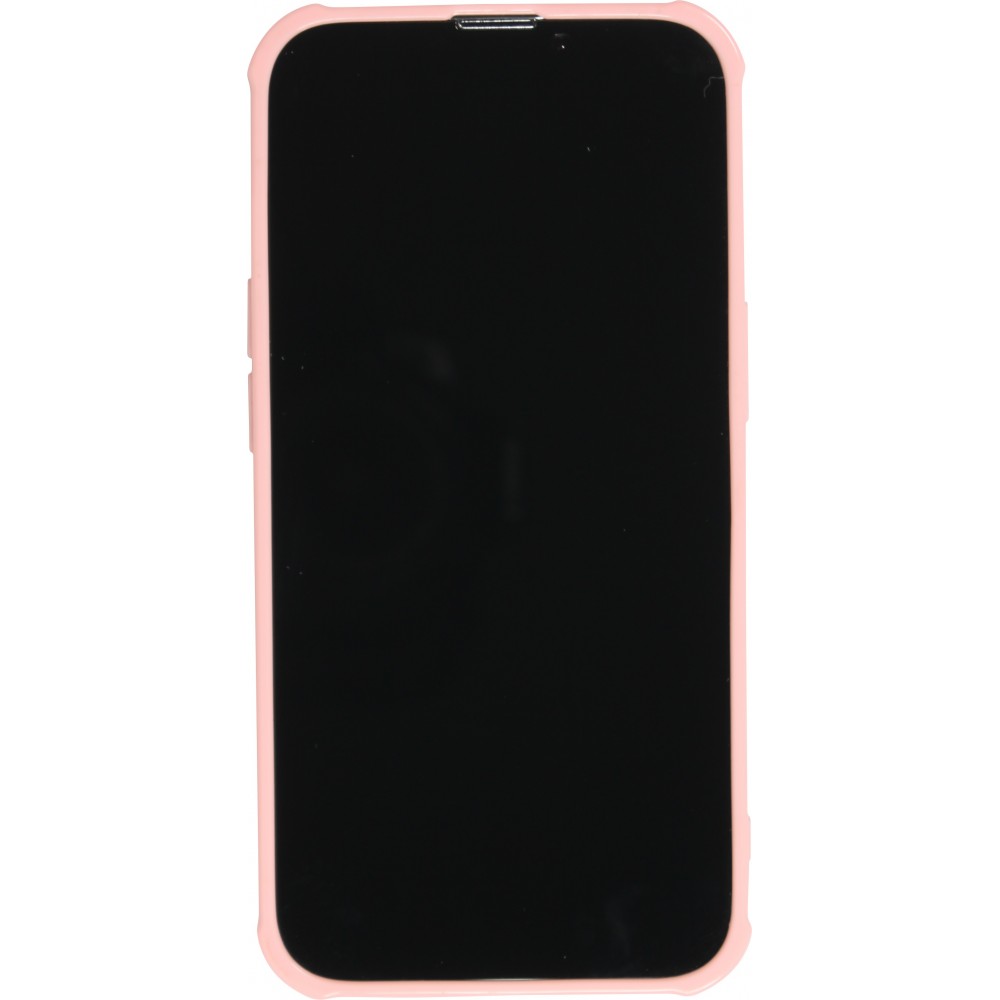 Coque iPhone 13 Pro - Caméra clapet vertical arc-en-ciel - Rose - Bleu
