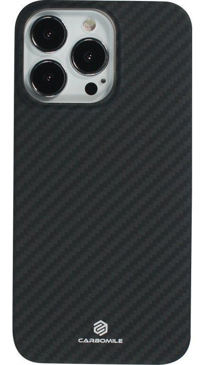 Coque iPhone 16 Pro Max - Carbomile case de protection en fibre de carbone aramide véritable - Noir
