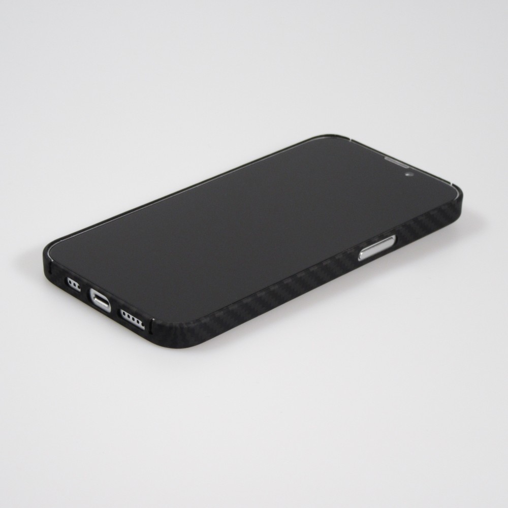 Coque iPhone 16 Pro Max - Carbomile case de protection en fibre de carbone aramide véritable - Noir