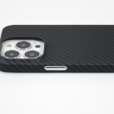 Coque iPhone 16 Pro Max - Carbomile case de protection en fibre de carbone aramide véritable - Noir
