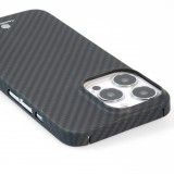 Coque iPhone 16 Pro Max - Carbomile case de protection en fibre de carbone aramide véritable - Noir