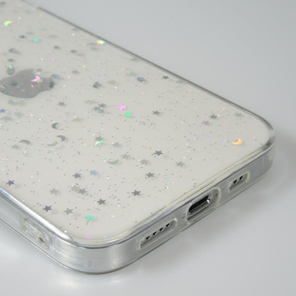 Coque iPhone 13 Pro - Clear Bubble Stars - Transparent