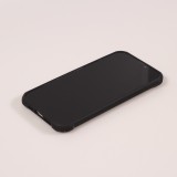 Coque iPhone 14 Pro - Cover Military Élite avec dos en carbone semi-transparent - Noir