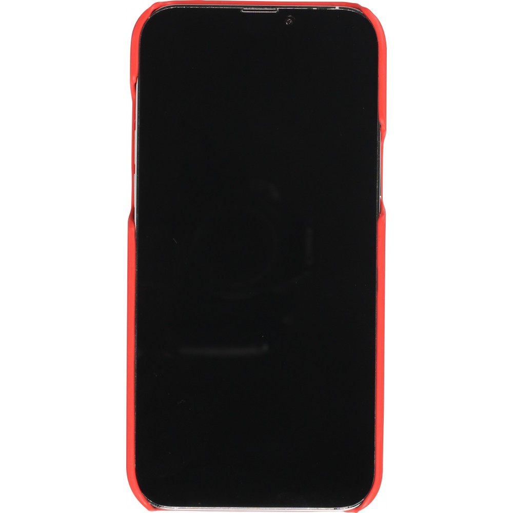 Coque iPhone 13 Pro - Design 3D stylé de doudoune avec couture décorative - Rouge