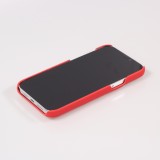 Coque iPhone 13 Pro - Design 3D stylé de doudoune avec couture décorative - Rouge