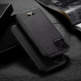 Coque iPhone 13 Pro Max - Fierre Shann étui en cuir synthétique - Noir