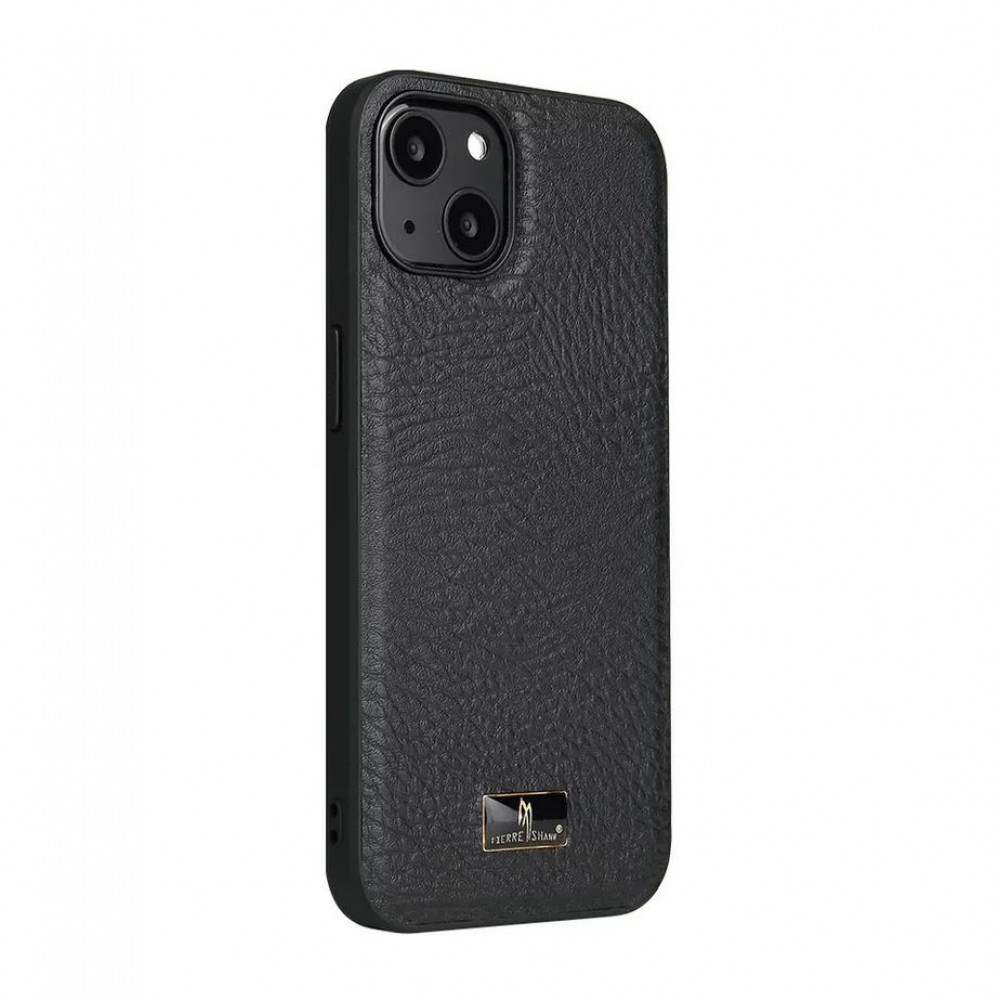 Coque iPhone 13 Pro Max - Fierre Shann étui en cuir synthétique - Noir