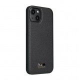 Coque iPhone 13 Pro Max - Fierre Shann étui en cuir synthétique - Noir