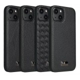 Coque iPhone 12 Pro Max - Fierre Shann étui en cuir synthétique avec cicatrices - Noir