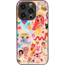 Coque iPhone 13 Pro Max - Karol G Hot cartoons avec surface brillante et bords en silicone noir