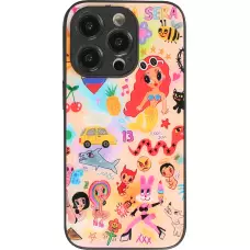 iPhone 14 Pro Case Hülle - Karol G Hot cartoons mit brillanter Oberfläche mit schwarzen Silikon Rändern