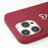Coque iPhone 13 Pro Max - Gel coeur - Rouge