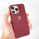 Coque iPhone 13 Pro Max - Gel coeur - Rouge
