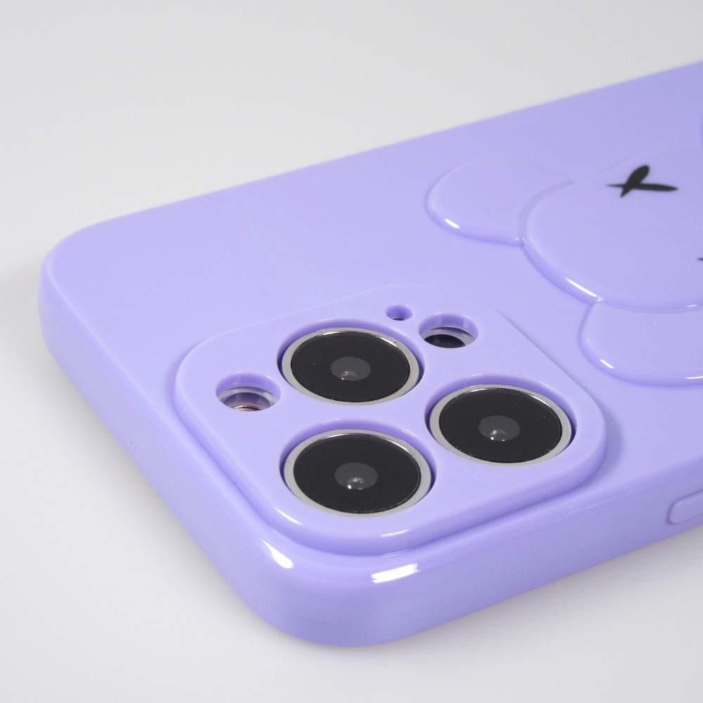 Coque iPhone 13 Pro - Gel Dead bear 3D - Violet