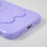 Coque iPhone 13 Pro - Gel Dead bear 3D - Violet