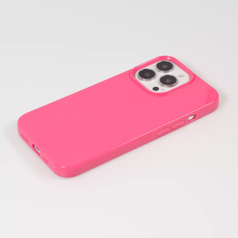 Hülle iPhone 13 Pro Max - Gummi - Dunkelrosa