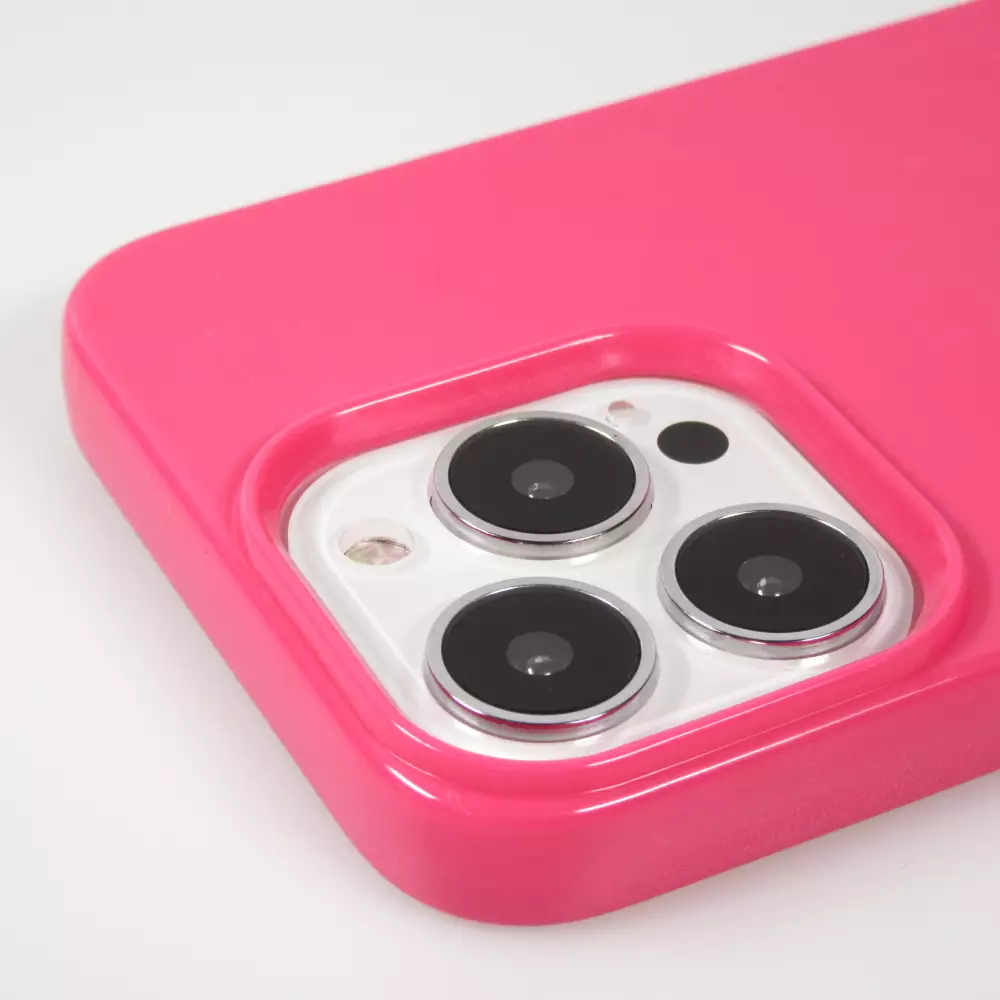 Hülle iPhone 13 Pro Max - Gummi - Dunkelrosa