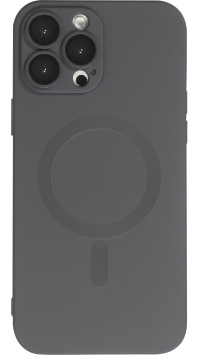 Coque iPhone 16 Pro Max - Gel souple avec vitre de protection caméra MagSafe - Noir