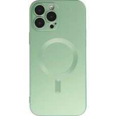 Coque iPhone 14 Pro Max - Gel souple avec vitre de protection caméra MagSafe - Vert