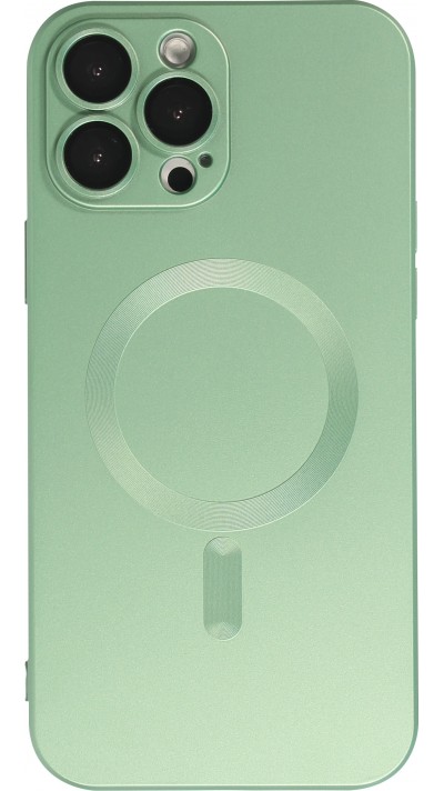 Coque iPhone 13 Pro - Gel souple avec vitre de protection caméra MagSafe - Vert