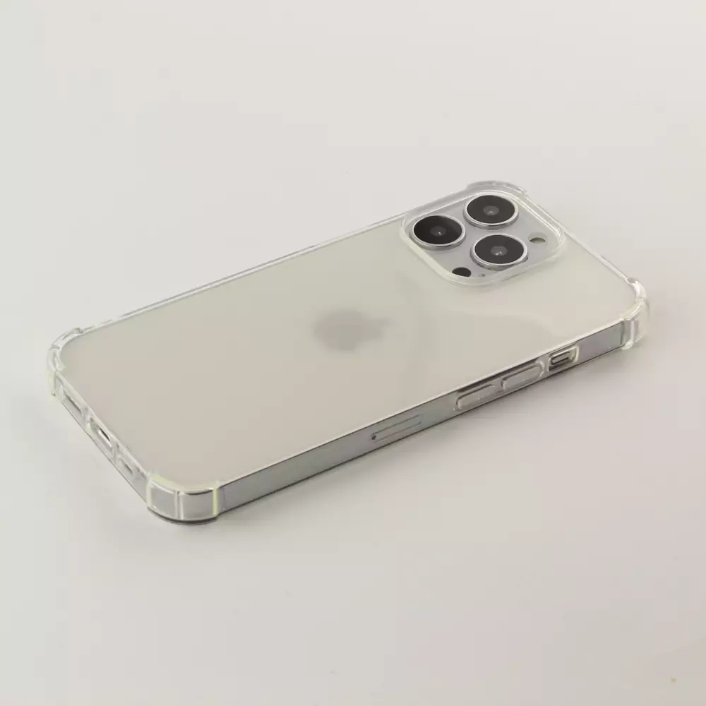 iPhone 16 Pro Case Hülle - Gummi Transparent Gel Bumper mit extra Schutz für Ecken Antischock