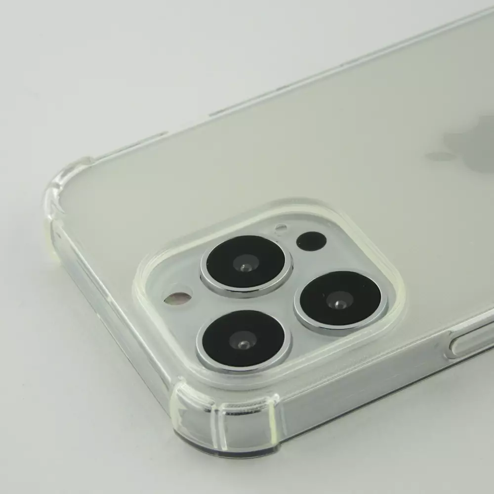 iPhone 16 Pro Case Hülle - Gummi Transparent Gel Bumper mit extra Schutz für Ecken Antischock