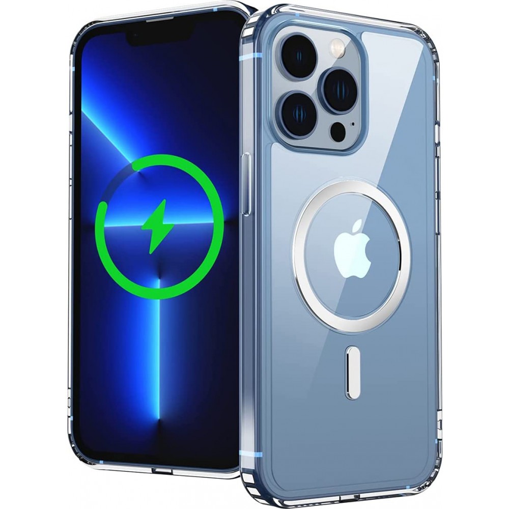 Coque iPhone 15 Pro Max - Gel transparent compatible MagSafe silicone TPU Super Clear