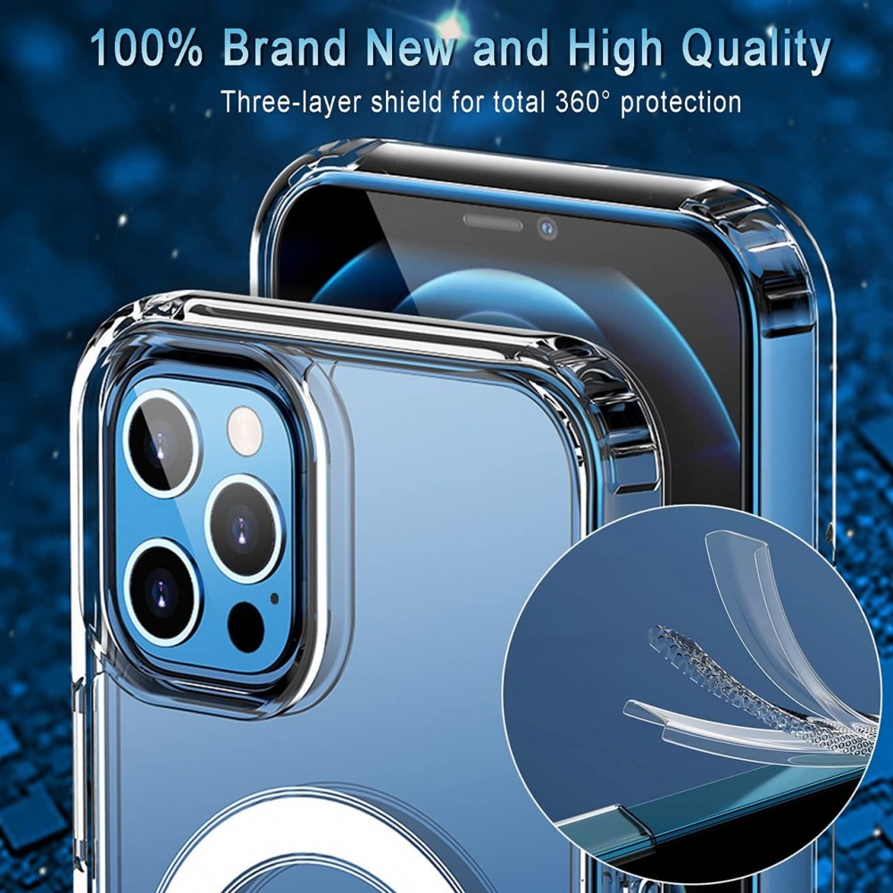 Coque iPhone 15 Pro Max - Gel transparent compatible MagSafe silicone TPU Super Clear