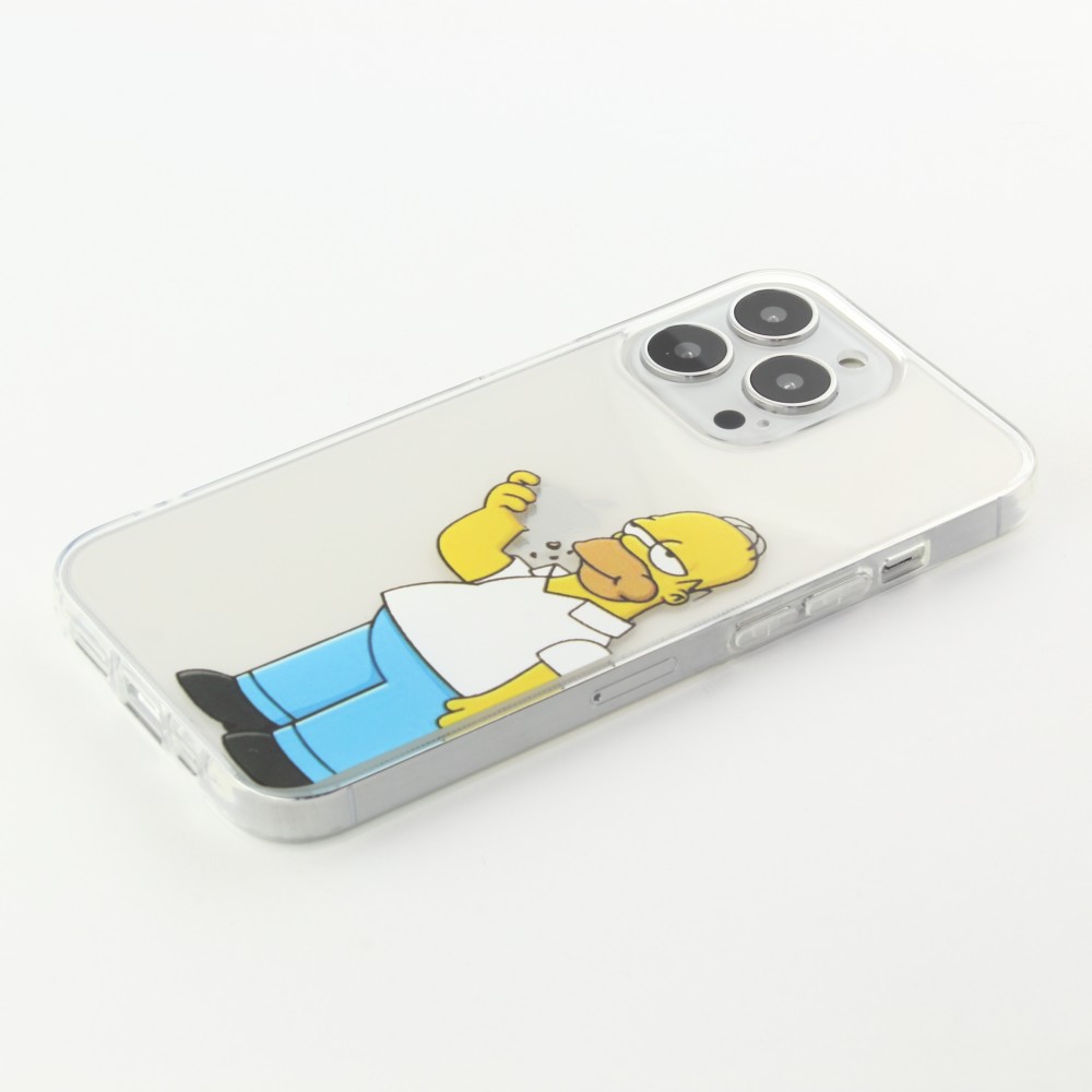 Coque iPhone 16 Pro - Gel cartoon Homer Simpson