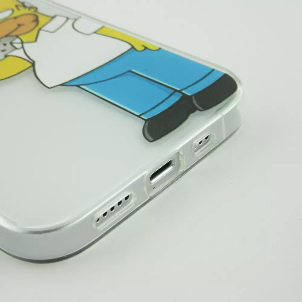 iPhone 16 Pro Case Hülle - Gummi cartoon Homer Simpson