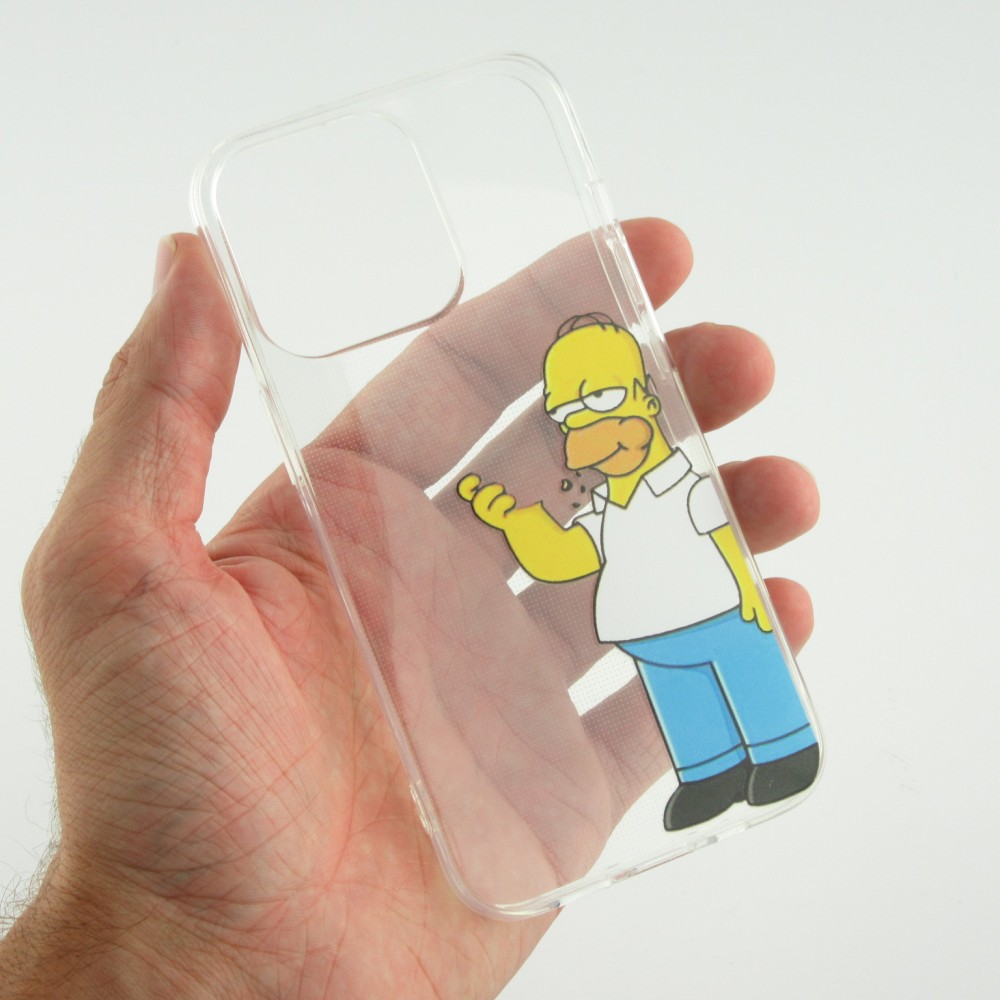Coque iPhone 16 Pro - Gel cartoon Homer Simpson