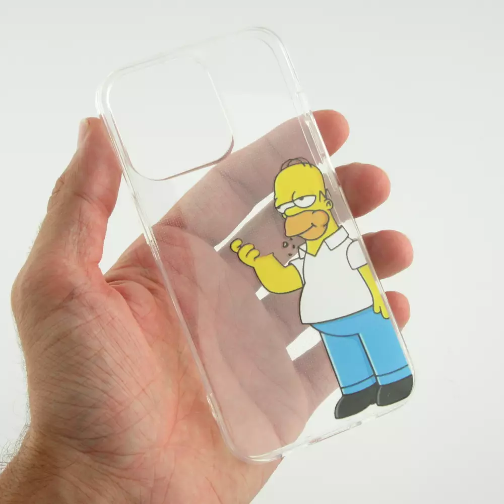 iPhone 16 Pro Case Hülle - Gummi cartoon Homer Simpson