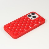 Coque iPhone 13 Pro Max - Luxury Matelassé diamant - Rouge