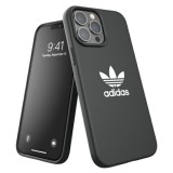 Coque iPhone 13 Pro Max - Adidas silicone soft touch avec logo blanc imprimé - Noir