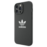 Coque iPhone 13 Pro Max - Adidas silicone soft touch avec logo blanc imprimé - Noir