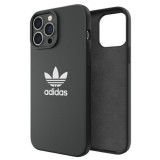 Coque iPhone 13 Pro Max - Adidas silicone soft touch avec logo blanc imprimé - Noir