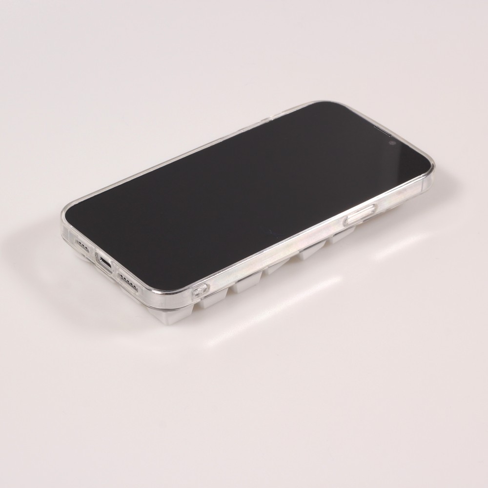 Coque iPhone 13 Pro Max - Clavier d'ordinateur rétro 3D (Disposition aléatoire) - Transparent